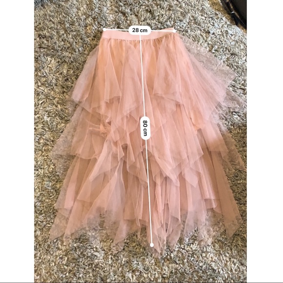 Frilly Ruffle Skirt Midi Layered Tiered Dress - Picture 8 of 8